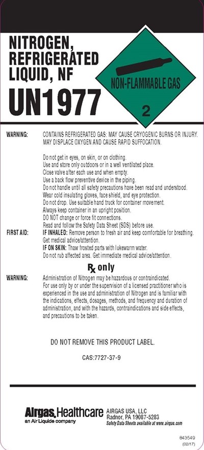 Nitrogen Liquid (Airgas Nitrogen Liquid)